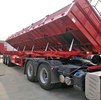 2-3-assige half-aanhangwagen zware zijdelingse kantverwerper dumptruck-aanhangwagen voor het transport van grind