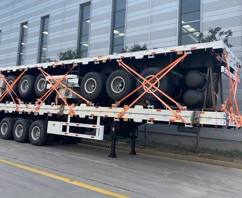 Persoonlijke grootte en kleur 3 4 ascontainer platbed platte halfrol voor vrachtwagen