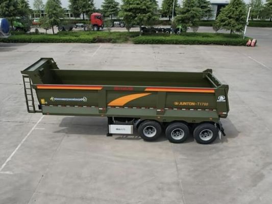 Wosheng aangepaste 3-assige Tri-Axle achterste dump half-trailer met maximale lading 40000 kg