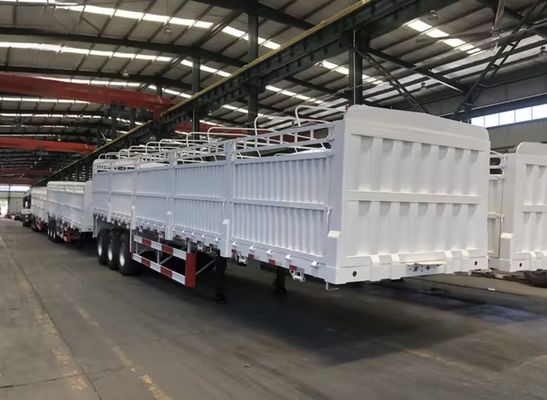 Maximaal laadvermogen van 30000 kg Staal hek dropside zijwand halfwagen voor bulkvervoer