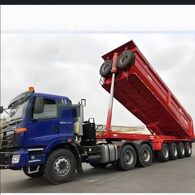 Wosheng 30-80 ton Achterste Dump Semi-trailer met maximale lading 30000 kg en U-type ontwerp
