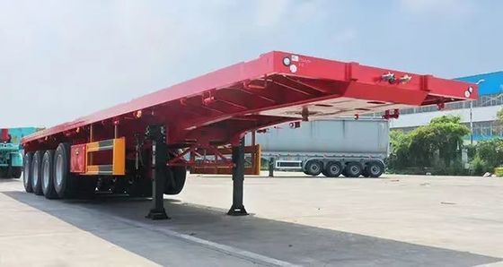 20-45 voet Container Transport Gebruik 2-4 As Flatbed Truck Trailer met Rim 9.0-22.5