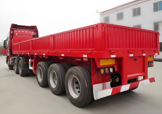 Aanpasbare 50T 3 as zijwand Semi-trailer met 600mm en 800mm zijplaat hoogte