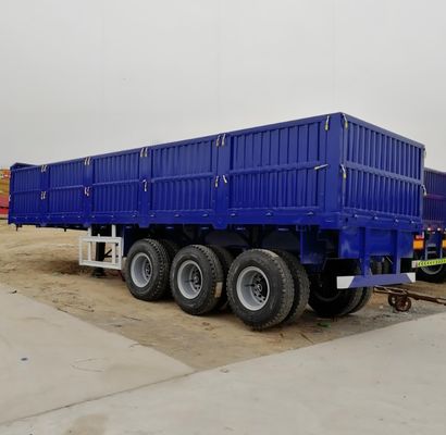 Aanpasbare 50T 3 as zijwand Semi-trailer met 600mm en 800mm zijplaat hoogte