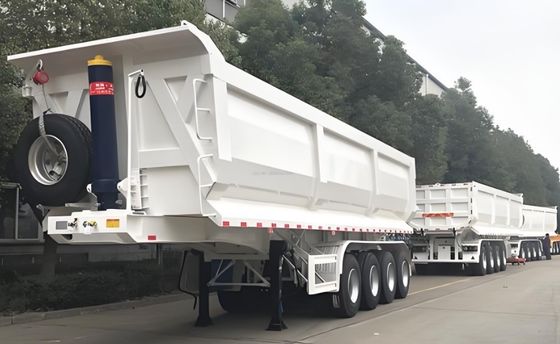 Aanpasbare 30-100T capaciteit 4/3 Assenkoppelaar Semi-trailer voor de bouw Achterste Dump