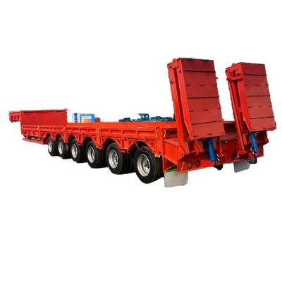 Gepersonaliseerde kleur 3-assige laagladder aanhangwagen zware rolluik laagbed semi-aanhangwagen