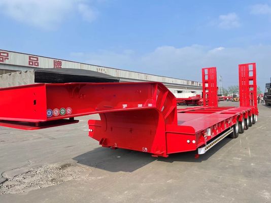 Gepersonaliseerde kleur 3-assige laagladder aanhangwagen zware rolluik laagbed semi-aanhangwagen