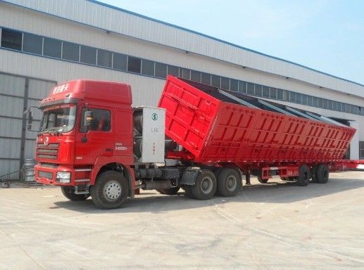 30-100 ton maximale nuttige lading staal hydraulische dump-tipper halve aanhanger voor graantransport