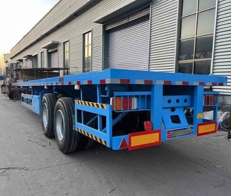 Wosheng Semi-trailer 2/3 Assen Flatbed Container Truck Trailer met 12.00R22.5 banden