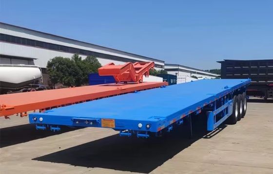Mechanische ophanging 3 assen 20ft 40ft 45ft Container vervoerder Flatbed Semi-trailer