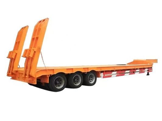 Wosheng 4 Assen laag bed Container Chassis Halve aanhangwagen voor het trekken van zware apparatuur