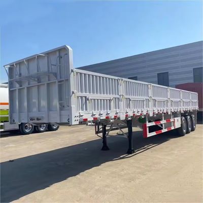 Aanpasbare zijplaat Truck Semi-trailer met verhoogde zijwand en 50T nuttige lading
