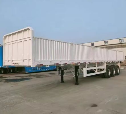 Aanpasbare zijplaat Truck Semi-trailer met verhoogde zijwand en 50T nuttige lading
