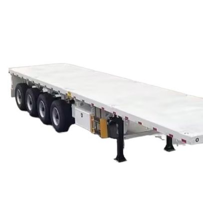 Mechanische ophanging 4-assige platte half-aanhangwagen voor het vervoer van containers van 20 voet 40 voet