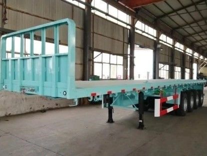Mechanische ophanging 4-assige platte half-aanhangwagen voor het vervoer van containers van 20 voet 40 voet