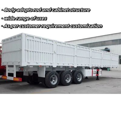 Staalmateriaal Tri-Axle Semi-trailer voor bulkvervoer van 40 ton 12400X2500X3650mm