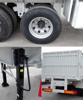 Staalmateriaal Tri-Axle Semi-trailer voor bulkvervoer van 40 ton 12400X2500X3650mm