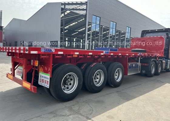 Truck Trailer 7 ton Container Flat Bed Semi-trailer met conditie 3/4 As Tare Gewicht