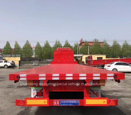 Truck Trailer 7 ton Container Flat Bed Semi-trailer met conditie 3/4 As Tare Gewicht