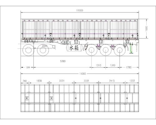 30-100 ton Maximaal nuttig ladingcontainer Semi-truck aanhangwagen voor zwaar vervoer