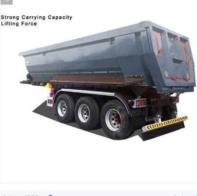 Vrachtwagen aanhangwagen 80 ton Hydraulische achterste dump half-aanhangwagen met mechanische ophanging