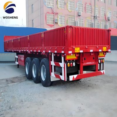 30 ton en 60 ton laadvermogen zijwandhalve aanhangwagen voor vrachtvervoer