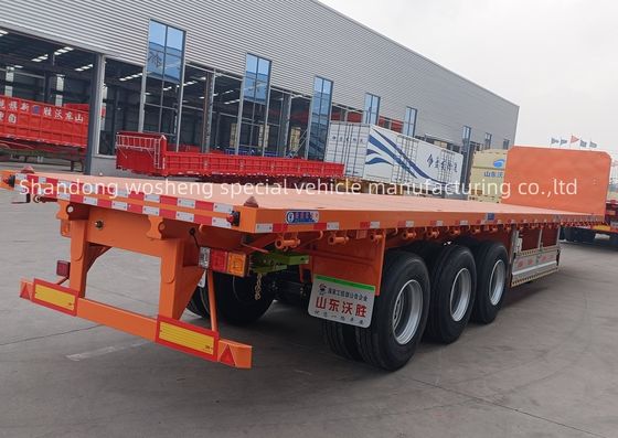 20-45 voet 2 3 4 as Container Flat Bed Truck Halve aanhanger met hoge laadcapaciteit