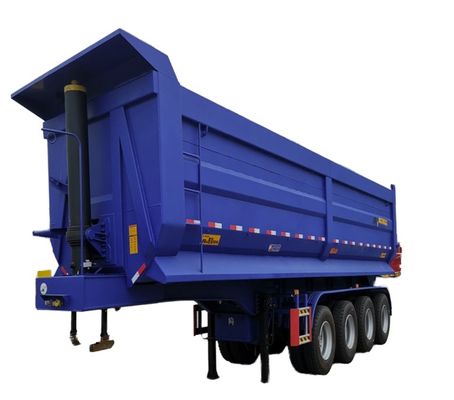 3 assen Gewicht 8,5 ton 30cbm 40-50 ton Achterste dumptrailer voor bouw