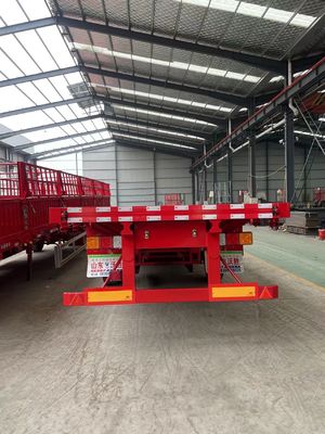 12 Twist Lock Platform Container Flatbed Semi Trailer voor Truck Tare Gewicht 7,0 Ton