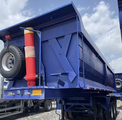 3 assen Gewicht 8,5 ton 30cbm 40-50 ton Achterste dumptrailer voor bouw