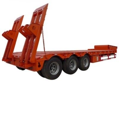30-100 ton stuurbare uitbreidbare platte vrachtwagen-aanhanger met op maat gemaakte banden 12R22.5