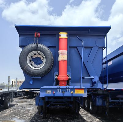3 assen Gewicht 8,5 ton 30cbm 40-50 ton Achterste dumptrailer voor bouw