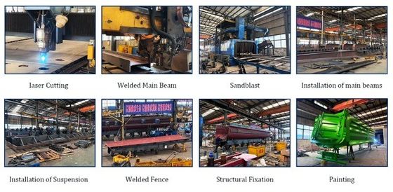 Semi-trailers met 3 assen 30-100 ton kanttrailer met kantdraaier met hydraulisch systeem