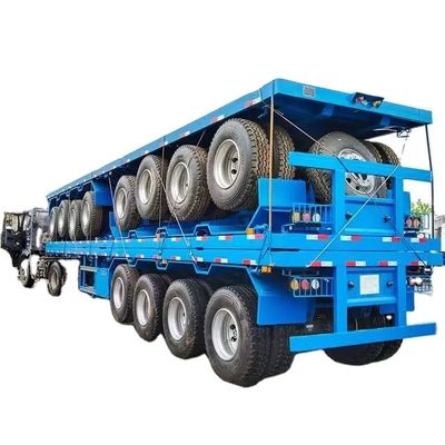 Zware platteplatform platte-bed aanhangwagen met maximale lading 30000 kg en Q345b hoofdstraal