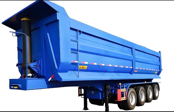 30cbm Achterste Dump Semi-trailer voor de bouw Aanpassing Kleur 3 As Tare Gewicht 8,5 Tonnen