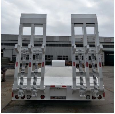 3/4 as 40-100 ton Ganshals Lowboy Low Bed Truck Semi-trailer voor van Wosheng