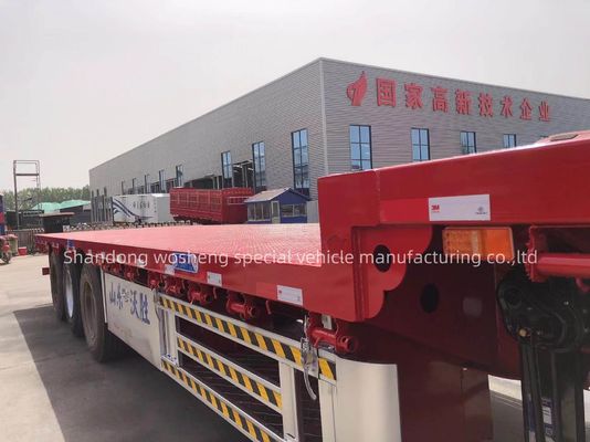 Q345b Hoofdbalk 3 As Flat Bed Truck Semi Trailer King Pin 2.00 &quot; 50 / 90 voor de markt