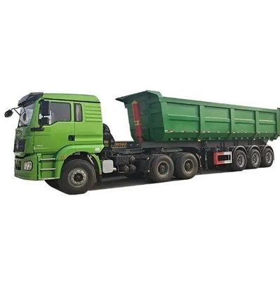 Stainless Steel Semi-Trailer End Rear Dump Trailer voor zwaar werk 45 CBM Tipper Trailer U-vorm