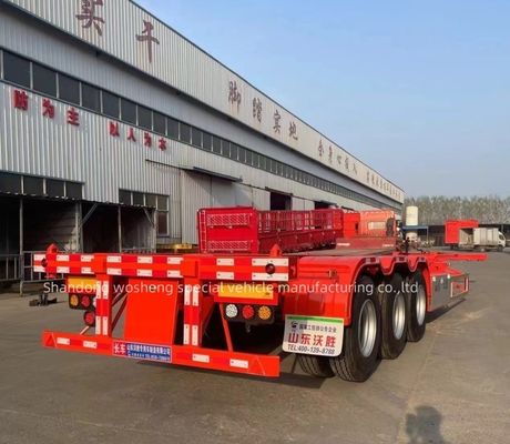20ft 40ft Container Skeleton Semi-trailer met 13 ton as en bladveer van Wosheng