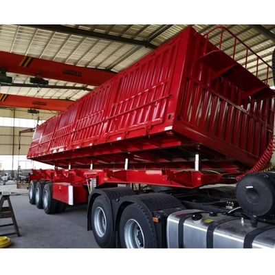 13/16 ton Achszijde Halve kanteltrucks voor bulk vracht staalmateriaal van professionele