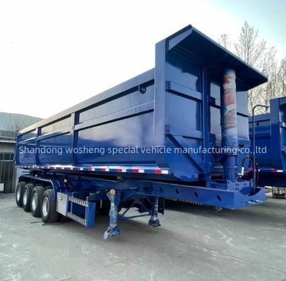 Truck Trailer Achterste kantelende Truck Trailers 4 Assen Achterste Dump Semi-Trailer