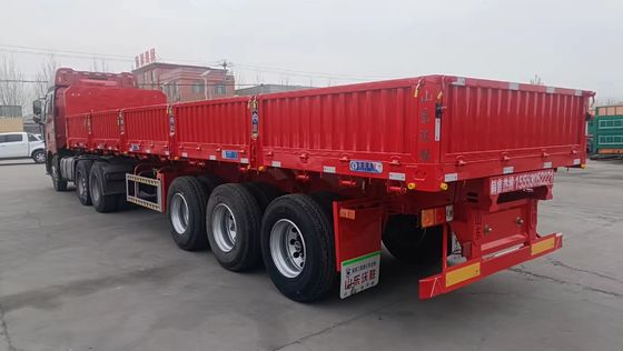 13/16 ton Achszijde Halve kanteltrucks voor bulk vracht staalmateriaal van professionele