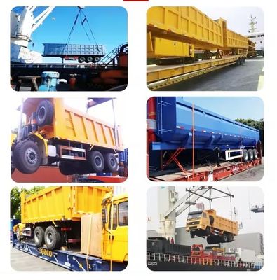 Truck Trailer Achterste kantelende Truck Trailers 4 Assen Achterste Dump Semi-Trailer