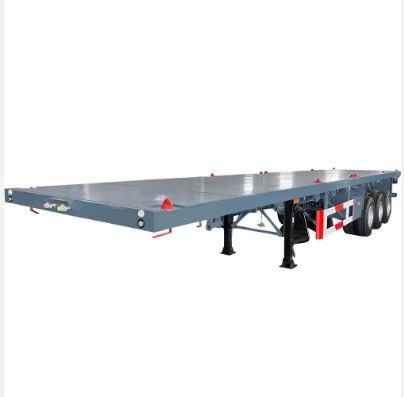Hoge lading 50 ton 3 of 4 as Dock Container Flat Bed Semi-trailer Aanpassing