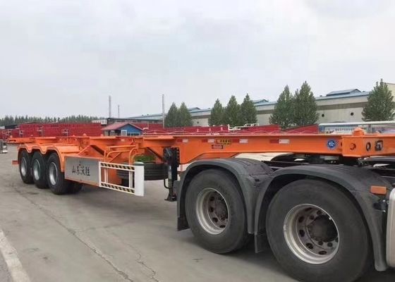 Container-chassis met drie assen Skelettrailer voor containervervoer