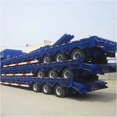 13000x3000x3300mm Uitstekende fabricage Wosheng 3 Assen Lowbed Lowboy Truck Semi Trailer