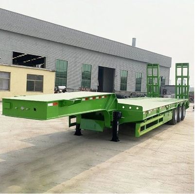 13000x3000x3300mm Uitstekende fabricage Wosheng 3 Assen Lowbed Lowboy Truck Semi Trailer
