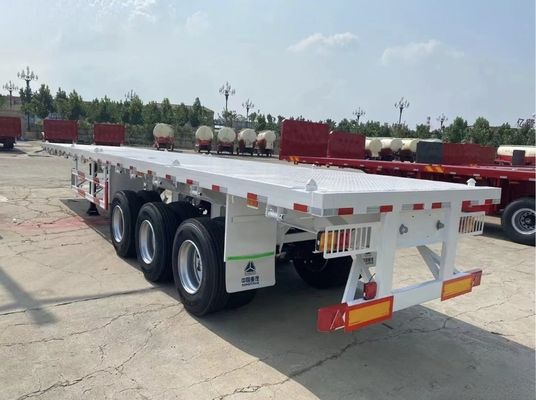 Flexible 13ton*3 axles flatbed semi-trailer met 12 twist lock voor containervervoer