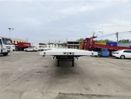 Flexible 13ton*3 axles flatbed semi-trailer met 12 twist lock voor containervervoer