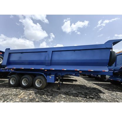 Onderste container 3 Achs Achs Achs Dump Semi-trailer met bladveer en 28t zwaar voertuig